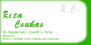 rita csukas business card